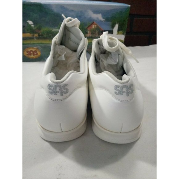 SAS Freetime Free Time White Leather Lace Up 12 N - Picture 3 of 9
